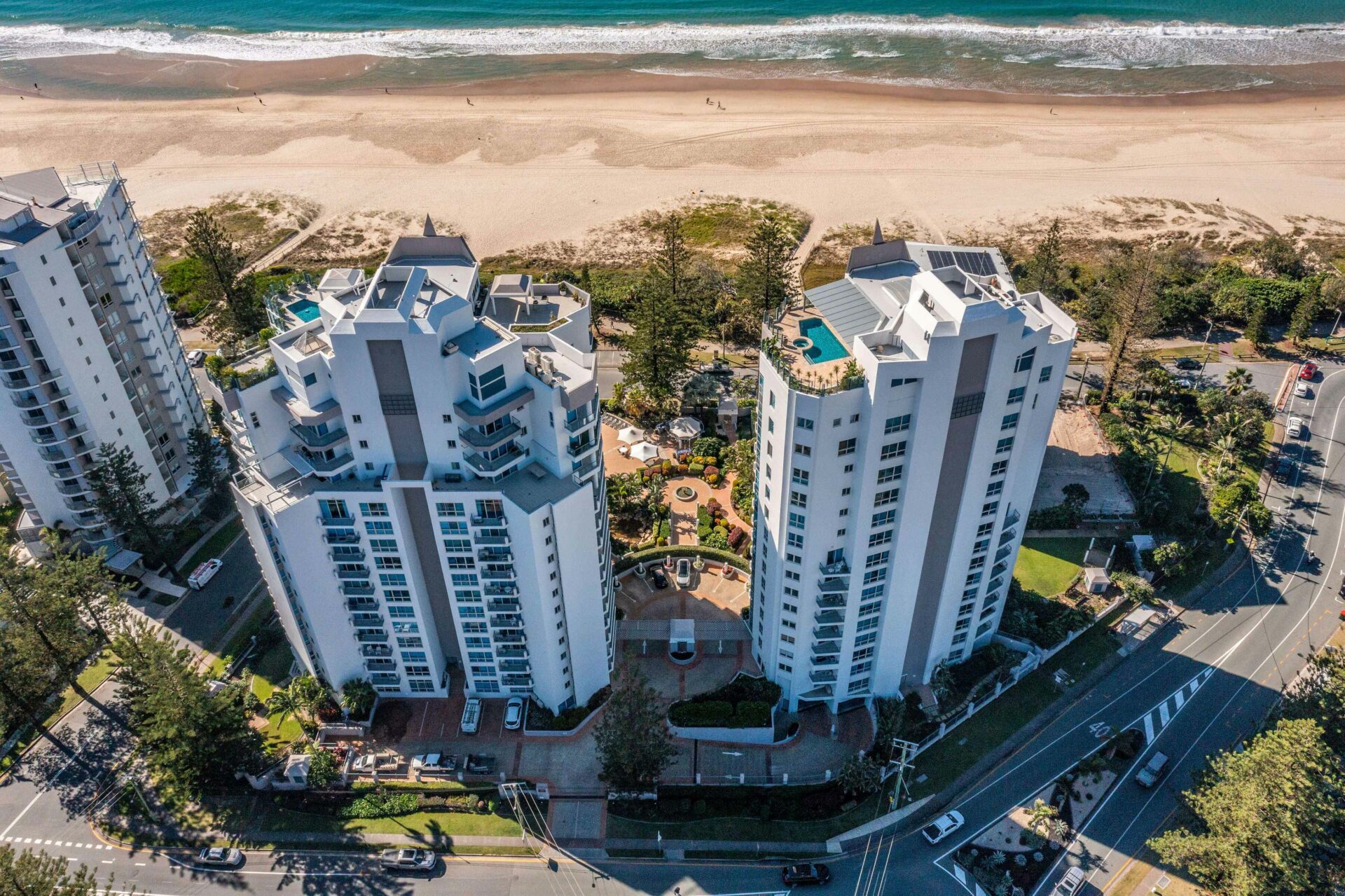 Ariel View of Penthouse and Beach